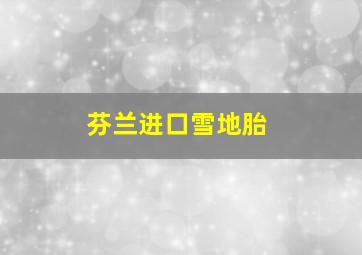 芬兰进口雪地胎