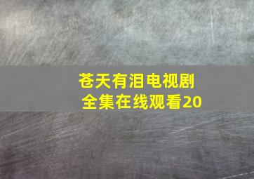 苍天有泪电视剧全集在线观看20