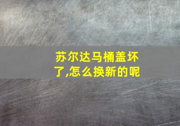 苏尔达马桶盖坏了,怎么换新的呢