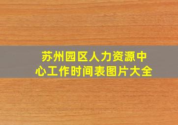 苏州园区人力资源中心工作时间表图片大全