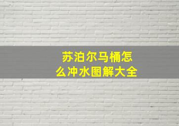 苏泊尔马桶怎么冲水图解大全