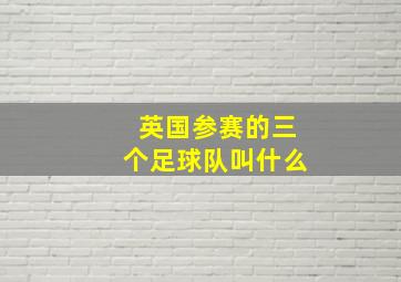 英国参赛的三个足球队叫什么