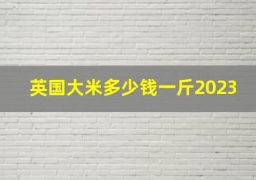 英国大米多少钱一斤2023