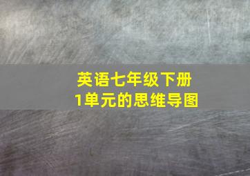 英语七年级下册1单元的思维导图