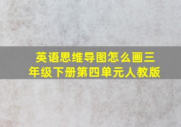 英语思维导图怎么画三年级下册第四单元人教版