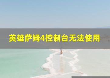 英雄萨姆4控制台无法使用