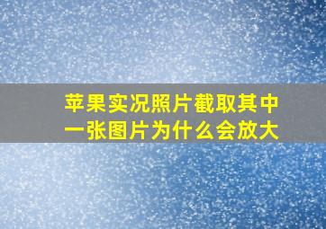 苹果实况照片截取其中一张图片为什么会放大