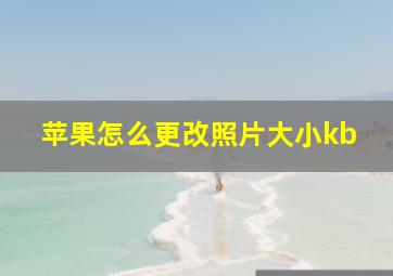 苹果怎么更改照片大小kb