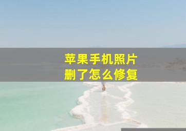 苹果手机照片删了怎么修复