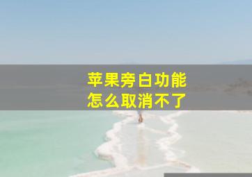 苹果旁白功能怎么取消不了