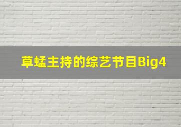 草蜢主持的综艺节目Big4