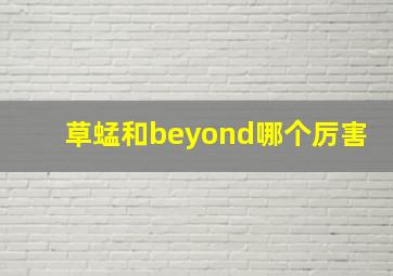 草蜢和beyond哪个厉害