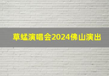 草蜢演唱会2024佛山演出