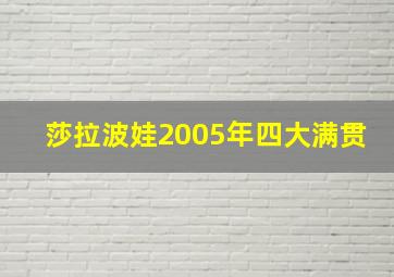 莎拉波娃2005年四大满贯