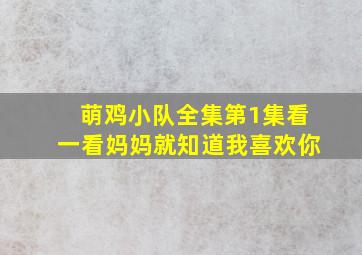 萌鸡小队全集第1集看一看妈妈就知道我喜欢你