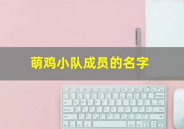 萌鸡小队成员的名字