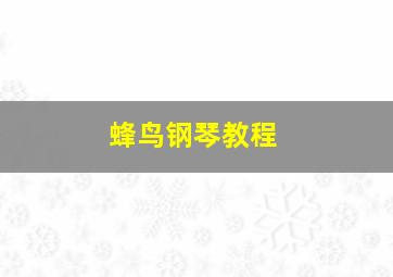 蜂鸟钢琴教程