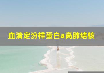 血清定汾样蛋白a高肺结核