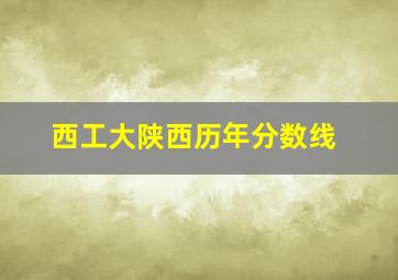 西工大陕西历年分数线