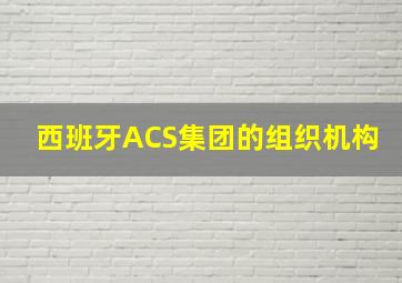 西班牙ACS集团的组织机构