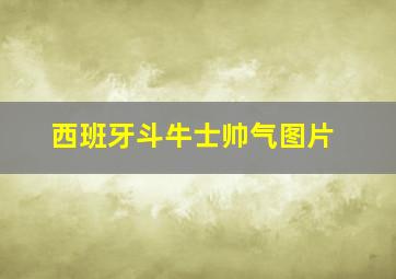 西班牙斗牛士帅气图片