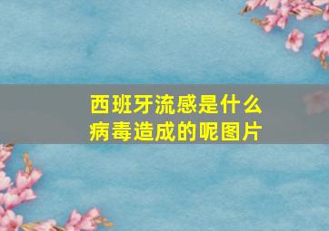 西班牙流感是什么病毒造成的呢图片