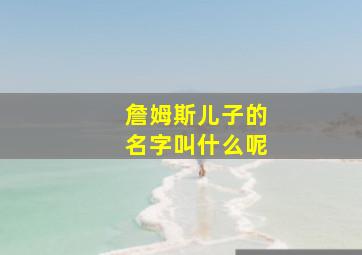 詹姆斯儿子的名字叫什么呢