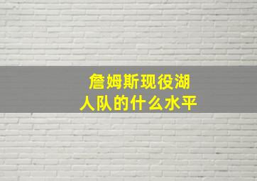 詹姆斯现役湖人队的什么水平