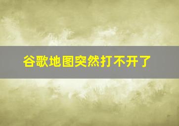 谷歌地图突然打不开了