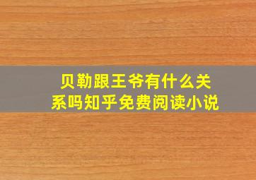 贝勒跟王爷有什么关系吗知乎免费阅读小说