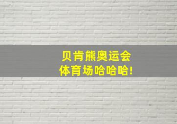 贝肯熊奥运会体育场哈哈哈!