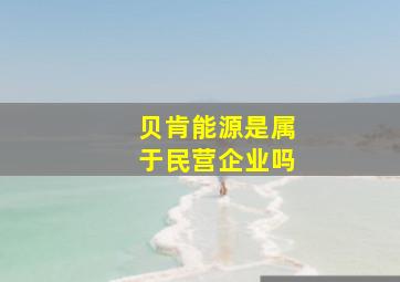 贝肯能源是属于民营企业吗