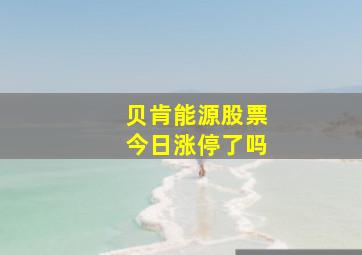 贝肯能源股票今日涨停了吗