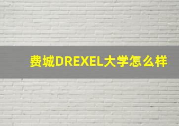 费城DREXEL大学怎么样