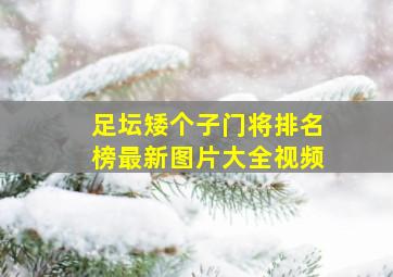 足坛矮个子门将排名榜最新图片大全视频