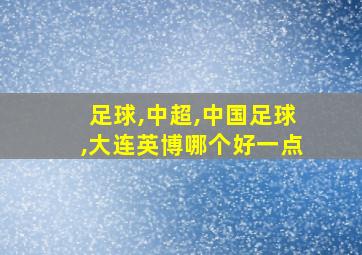 足球,中超,中国足球,大连英博哪个好一点