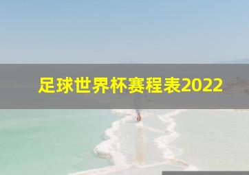 足球世界杯赛程表2022