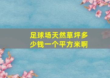 足球场天然草坪多少钱一个平方米啊