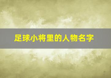 足球小将里的人物名字