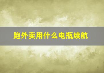 跑外卖用什么电瓶续航