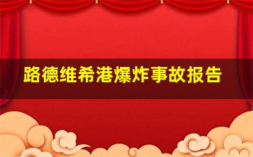 路德维希港爆炸事故报告