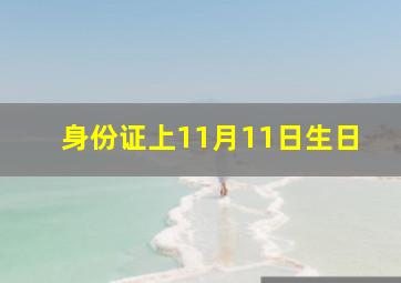 身份证上11月11日生日