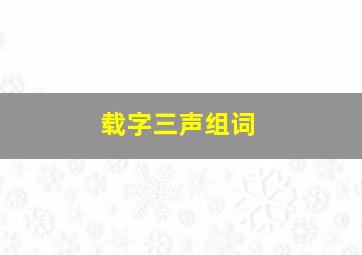 载字三声组词