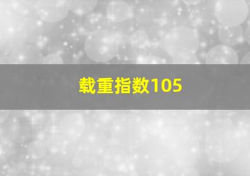 载重指数105