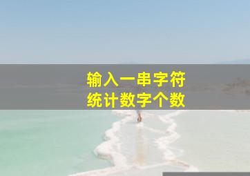 输入一串字符统计数字个数