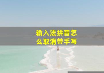 输入法拼音怎么取消带手写