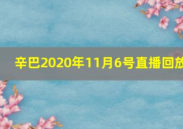 辛巴2020年11月6号直播回放