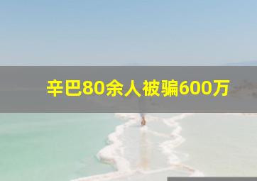 辛巴80余人被骗600万