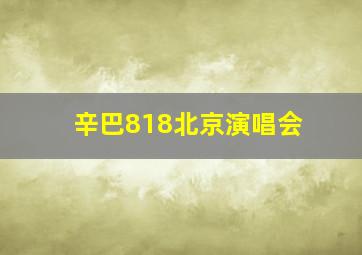 辛巴818北京演唱会