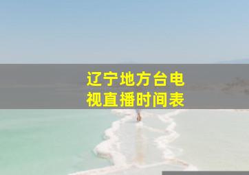 辽宁地方台电视直播时间表